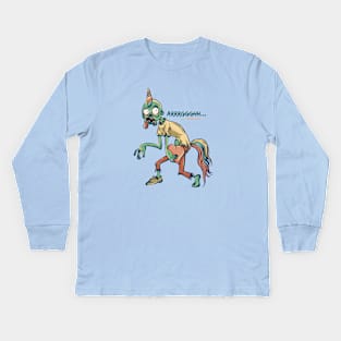 Zombie Unicorn Kids Long Sleeve T-Shirt